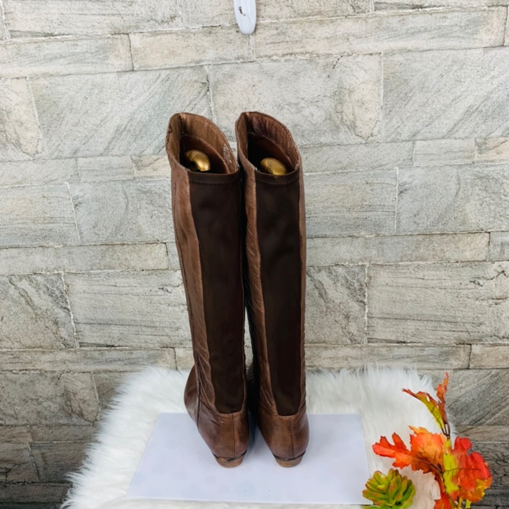 Steve Madden Creation Tan Brown Leather Boots 6M - Picture 4 of 8
